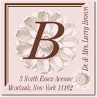 Name Doodles - Square Address Labels/Stickers (Fleur Pink)